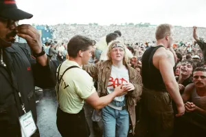 Audience at Roundhay Park Leeds watch Michael Jackson in concert. 29th July 1988