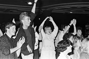 The audience watching Liver Aid at Liverpool Empire Theatre. 20th September 1985