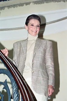 01470 Prints: Audrey Hepburn speaking at UNICEF after returning from a trip to Somalia