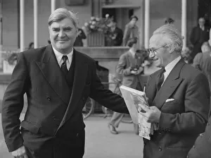 Aueurin Bevan MP for Ebbw Vale as he walks by Ralph Sallon Daily Mirror Caricaturist