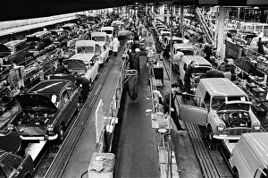 01403 Prints: The Austin Mini car assembly line night shift at Longbridge, Birmingham, West Midlands