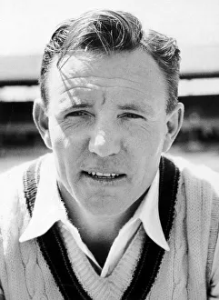 Australian fast bowler Ray Lindwall. c. 1955 Local Caption watsccan