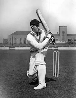 Batsman Prints: Australian Ken Grieves shows stylish action as he pulls a ball to leg