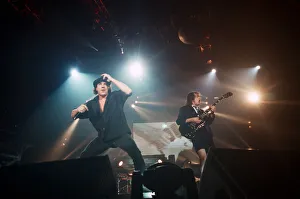Australian rock group AC / DC performing in concert at the Newcastle Arena during their