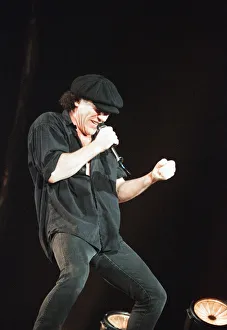 Australian rock group AC / DC performing in concert at the Newcastle Arena during their