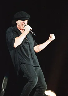 Australian rock group AC / DC performing in concert at the Newcastle Arena during their