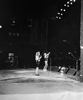 South America Prints: Australian rock group AC / DC performing in concert at the Rockedome in Rio De Janeiro