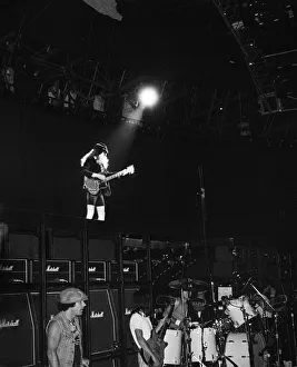 Australian rock group AC / DC performing in concert at the Rockedome in Rio De Janeiro