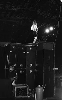 Australian rock group AC / DC performing in concert at the Rockedome in Rio De Janeiro