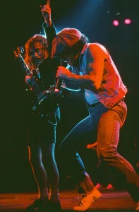 01059 Prints: Australian rock group AC / DC performing on stage at Wembley Arena during their