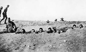 Middle East Prints: Australians seen here under going training in a trench in Egypt as theTurkish advance