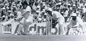 00273 Prints: Australias Ian Chappell in action against England tries to sweep the ball past
