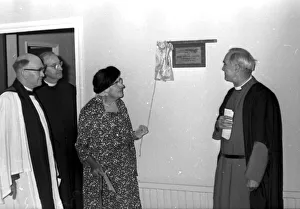 Author Agatha Christie addressing the dignatories at Galmpton primary school