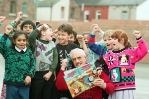 Author Christopher Awdry brings Thomas the Tank Engine into Abingdon Junior School