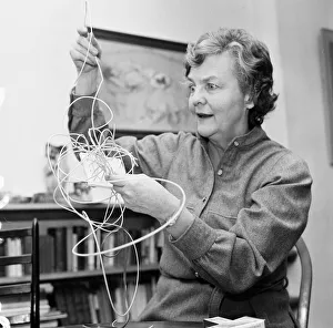 Weaving Prints: Author Jessica Mitford, basket weaving 30th November 1974
