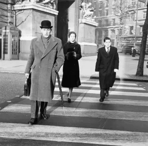 Zebra Crossing Prints: Author Nancy Mitford pictured leaving court after her petition for divorce was adjourned