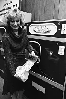 01153 Prints: The automatic Hot Chip Dispenser has arrived and is serving up chips fast in the pubs