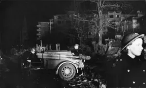 Fire Services Prints: The Auxiliary Fire Service (AFS) makes her way to a mobile canteen for a well deserved