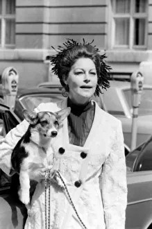 00157 Prints: Ava Gardner August 1969 With her Corgi dog in London A©Daily Mirror