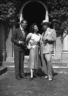 Ava Gardner and Nigel Patrick at Pinewood Studios where they have been working in