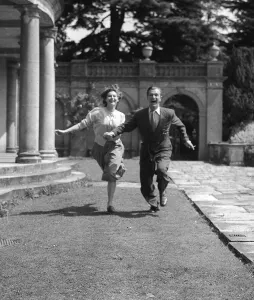 Ava Gardner and Nigel Patrick at Pinewood Studios where they have been working in