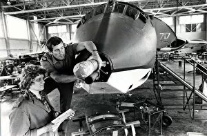 Images Dated 8th June 1982: Aviation - RAF St Athan - Members of No 2 Engineering Squadron at work on a RAF Victor K2