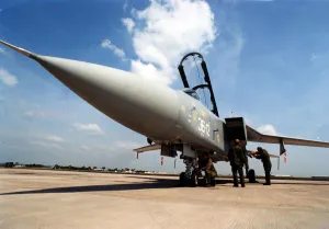 00405 Prints: Aviation - RAF St Athan - A Royal Airforce Tornado F3 fighter aircraft at St Athan - 22nd
