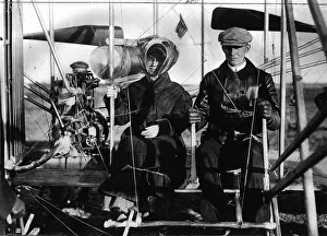 Innovator Prints: Aviator Wilbur Wright with his sister as passenger 1909 The Wright Brothers