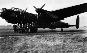 An Avro Lancaster bomber which has been frequently flown as a Master bomber pictured