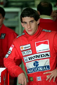 AYRTON SENNA, RACING DRIVER AT THE FORMULA 1 BRITISH GRAND PRIX AT SILVERSTONE - 1989
