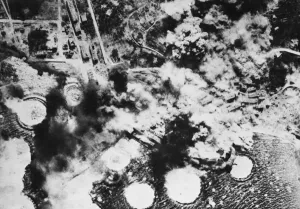 01473 Prints: B-24 Liberators of the 15th A. A. F. attack San Stefano Port