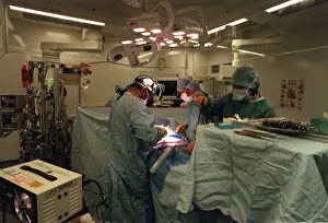 Surgery Prints: Babulal Sethia Paediatric heart surgeon performs open heart surgery on a small baby