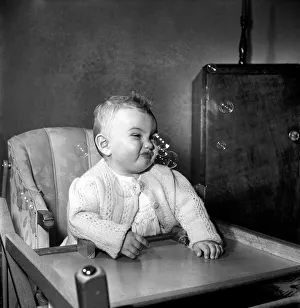 00037 Prints: Baby blowing Bubbles. Now I m an expert when it comes to blowing bubbles