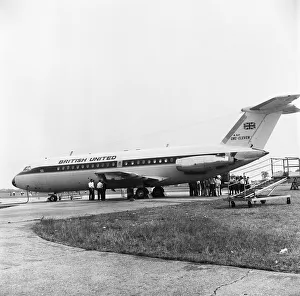 Airliner Prints: BAC-1-11undergoing engine tests at Hurn Airport in Bournemouth. 6th August 1963