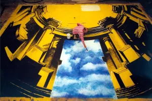 Painting Prints: The backcloth painted by scenic artist Alan Wood for the Newcastle Play House