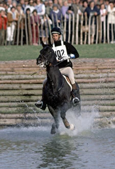 Images Dated 25th August 2011: Badminton Horse Trials. Mark Todd on Charisma. 14th April 1984