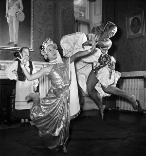 Pose Prints: Balinese Dancers performing. September 1952 C4456-001