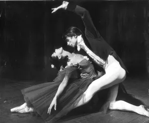 Ballet dancers Rudolf Nureyev and Margot Fonteyn rehearsing Marguerite