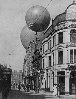 1911 Prints: Balloon ascents in the centre of Birmingham by Lieut George Lempriere, West Midlands