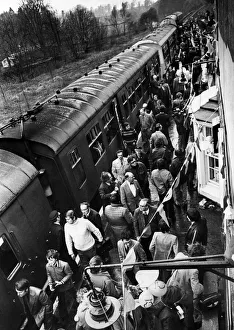 Bunting Prints: Balloons and bunting greeted crowds of rail enthusiasts when they arrived at Alston
