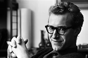 00625 Prints: Bamber Gascoigne, TV personality, portrait at home. 1st November 1966