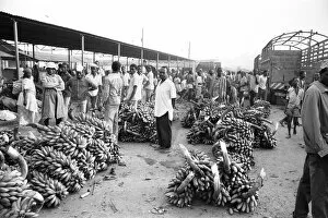 00945 Collection: Bananas for sale at a market in Kampala, Uganda. 27th February 1977
