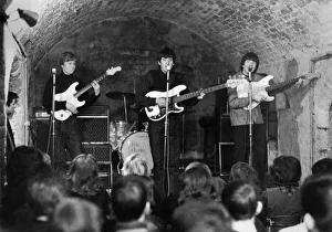 Merseybeat Prints: Band performing on stage at the famous Cavern Club in Liverpool, 1964. P018551