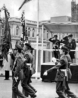Saluting Prints: The band of the Royal Northumberland Fusiliers led a parade through Newcastle on 23rd