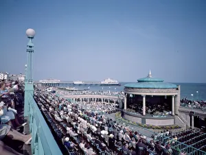 00267 Prints: The Bandstand on the seafront at Eastbourne 1st June 1968 Local Caption watscan