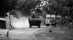 Bangladesh War of Independence 1971 Elements of the Indian army waiting on the road
