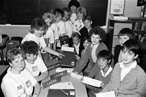 Secondary Prints: Banking on success... Sixth-form students at Colne Valley High School get practical