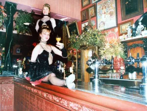 The bar essentials are proving an obstacle to a group of dancing girls