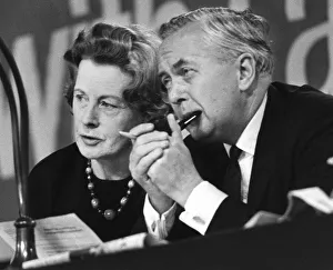 Barbara Castle and Harold Wilson October 1966 at the Labour Party Conference