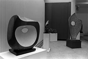 Sculpture Prints: Barbara Hepworth Artist and Sculpture - May 1962 an exhibition of her Sculptures